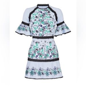COPY - Amur bell sleeve embroidered dress. Perfect spring dress!